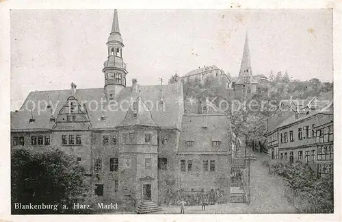 AK / Ansichtskarte Blankenburg Harz Markt Rathaus Kat. Blankenburg