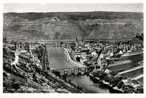 AK / Ansichtskarte Bingen Rhein mit Bingerbrueck und Nahe Kat. Bingen am Rhein