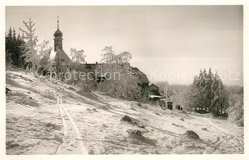 AK / Ansichtskarte Rhoen Region Kloster Kreuzberg Winteridyll Kat. Hessen