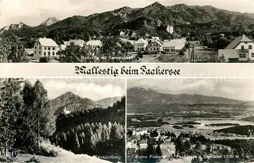 AK / Ansichtskarte Mallestig mit Karawanken Kanzianiberg Ruine Finkenstein Faakersee und Gerlitzen