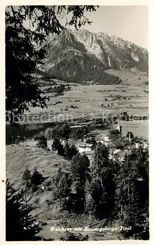 AK / Ansichtskarte Walchsee Tirol mit Kaisergebirge Kat. Walchsee