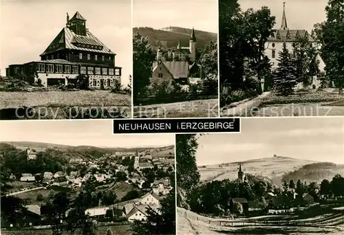 AK / Ansichtskarte Neuhausen Erzgebirge Schloss Panorama Schwartenberg Kat. Neuhausen Erzgebirge