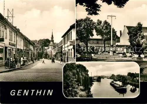 AK / Ansichtskarte Genthin Ernst Thaelmann Strasse Ernst Thaelmann Platz Plauer Kanal Kat. Genthin