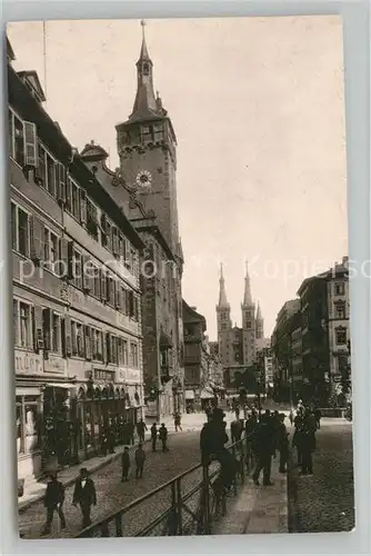 AK / Ansichtskarte Wuerzburg Strassenpartie Kat. Wuerzburg