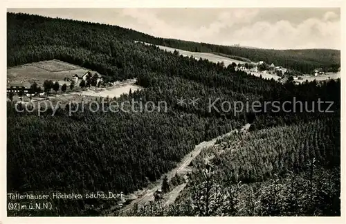AK / Ansichtskarte Tellerhaeuser Panorama Hoechstes saechsisches Dorf Kat. Breitenbrunn Erzgebirge