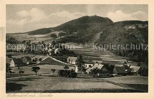 AK / Ansichtskarte Waltersdorf Zittau Panorama mit Lausche Lausitzer Gebirge Kupfertiefdruck Kat. Grossschoenau Sachsen