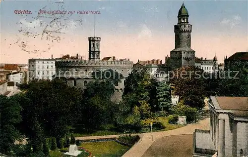 AK / Ansichtskarte Goerlitz Sachsen Demianiplatz mit Kaisertrutz Kat. Goerlitz