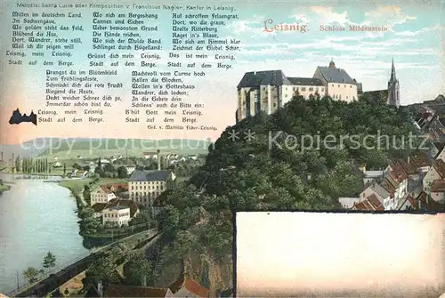 AK / Ansichtskarte Leisnig Schloss Mildenstein Leisniger Lied Kat. Leisnig