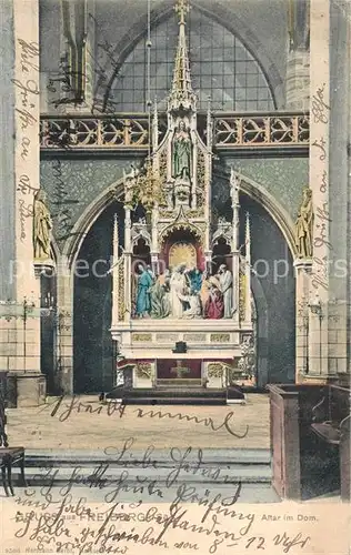 AK / Ansichtskarte Freiberg Sachsen Altar im Dom Kat. Freiberg