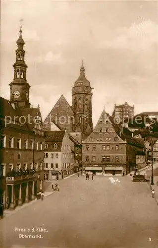 AK / Ansichtskarte Pirna Obermarkt Kat. Pirna