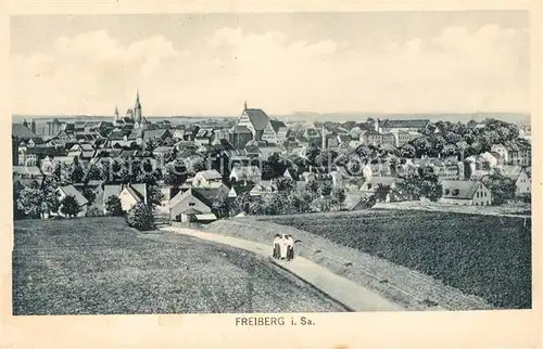 AK / Ansichtskarte Freiberg Sachsen Panorama Kat. Freiberg