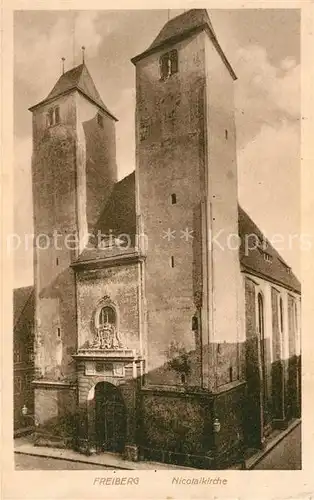 AK / Ansichtskarte Freiberg Sachsen Nicolaikirche Kat. Freiberg