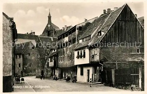 AK / Ansichtskarte Freiberg Sachsen Am Muehlgraben Kat. Freiberg