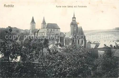 AK / Ansichtskarte Rochlitz Sachsen Schloss mit Petrikirche Kat. Rochlitz