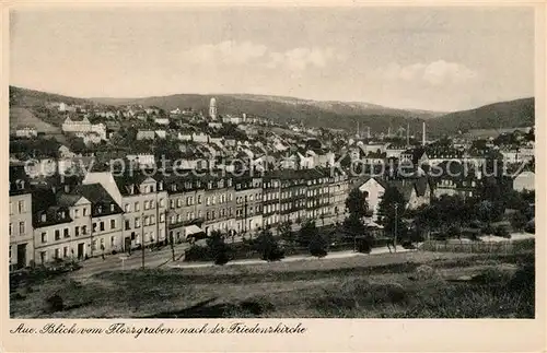 AK / Ansichtskarte Aue Erzgebirge Blick vom Flossgraben nach der Friedenskirche Kat. Aue