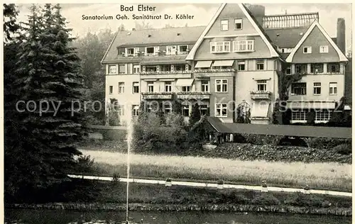 AK / Ansichtskarte Bad Elster Sanatorium Geh. Sanitaetsrat Dr Koehler Kat. Bad Elster