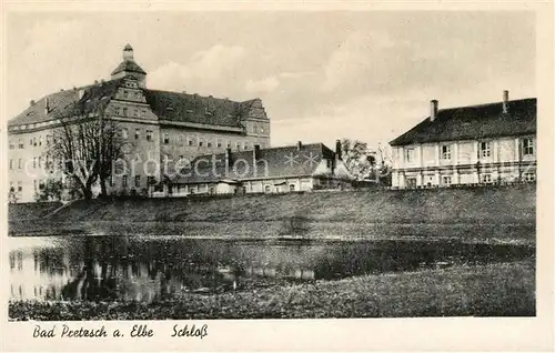 AK / Ansichtskarte Bad Pretzsch Elbe Schloss Teich