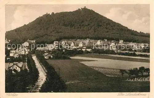 AK / Ansichtskarte Goerlitz Sachsen Blick zur Landeskrone Lausitzer Bergland Kat. Goerlitz