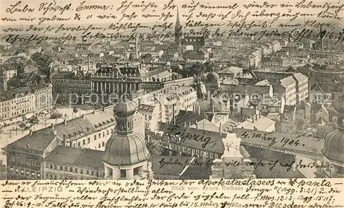 AK / Ansichtskarte Leipzig Stadtpanorama Blick vom neuen Rathaus Kat. Leipzig