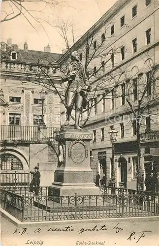 AK / Ansichtskarte Leipzig Goethedenkmal Statue Kat. Leipzig