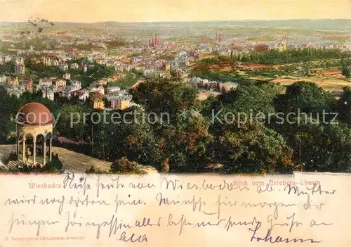 AK / Ansichtskarte Wiesbaden Blick vom Neroberg Turm Kat. Wiesbaden