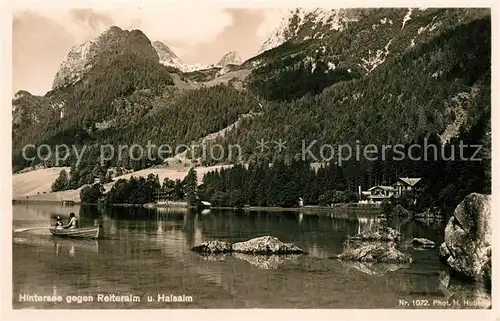 AK / Ansichtskarte Bad Reichenhall Hintersee gegen Reiteralm und Halsalm Kat. Bad Reichenhall