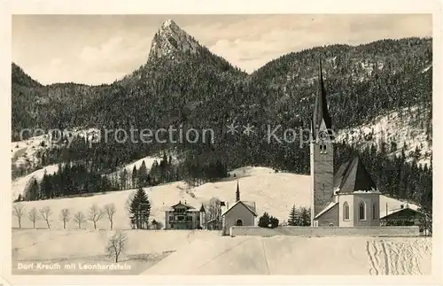 AK / Ansichtskarte Kreuth Bad mit Leonhardstein Kat. Kreuth