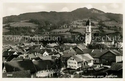 AK / Ansichtskarte Nesselwang gegen Alpelspitze Kat. Nesselwang