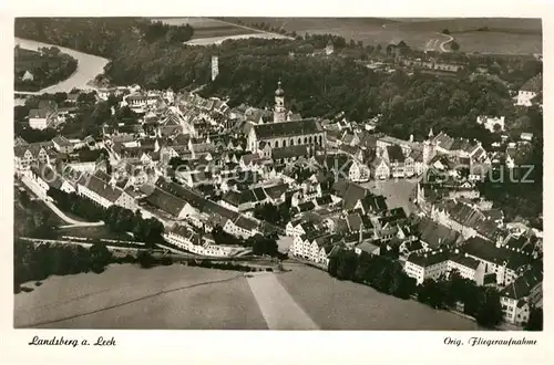 AK / Ansichtskarte Landsberg Lech Fliegeraufnahme  Kat. Landsberg am Lech