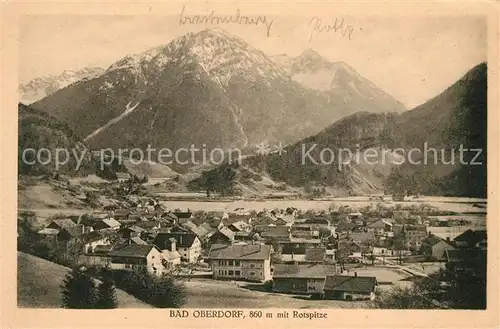 AK / Ansichtskarte Bad Oberdorf mit Rotspitze Kat. Bad Hindelang