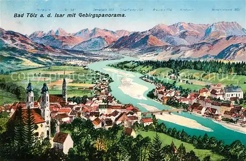 AK / Ansichtskarte Bad Toelz Isartal mit Gebirgspanorama Kat. Bad Toelz