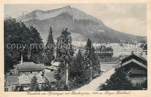 AK / Ansichtskarte Spitzingsee Wurzhuette mit Brechersspitze Kat. Schliersee