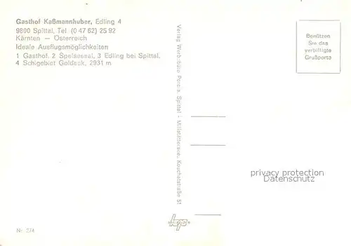 AK / Ansichtskarte Spittal Drau Gasthof Kassmannhuber  Kat. Spittal an der Drau