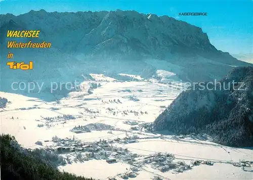 AK / Ansichtskarte Walchsee Tirol Fliegeraufnahme Kaisergebirge  Kat. Walchsee