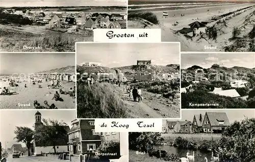 AK / Ansichtskarte Texel Overzicht Strand Duenen Kampeerterrain Dorpstraat Brink Kat. Niederlande