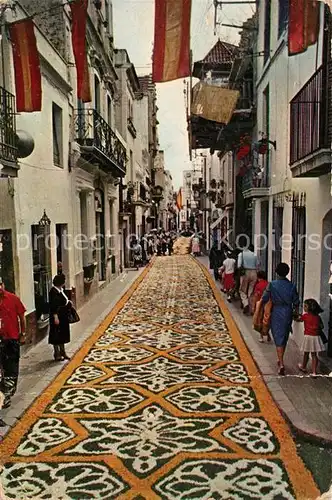 AK / Ansichtskarte Sitges Calle de Jesus durante el Corpus