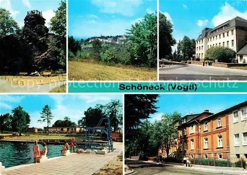 AK / Ansichtskarte Schoeneck Vogtland Alter Soell Krankenhaus Freibad Kinderkurheim Kat. Schoeneck Vogtland