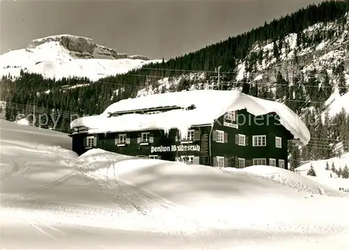 AK / Ansichtskarte Hirschegg Kleinwalsertal Vorarlberg Pension Waldesruh Winter Kat. Mittelberg