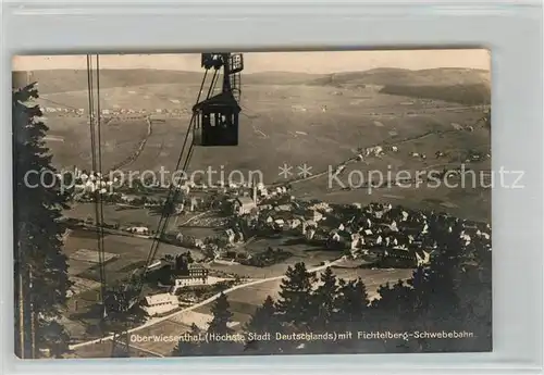 AK / Ansichtskarte Oberwiesenthal Erzgebirge Fichtelberg Schwebebahn Kat. Oberwiesenthal