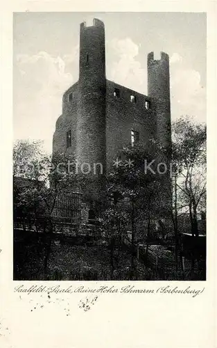 AK / Ansichtskarte Saalfeld Saale Ruine Hoher Schwarm Sorbenburg Kat. Saalfeld