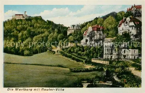 AK / Ansichtskarte Eisenach Thueringen Wartburg mit Reuter Villa Kat. Eisenach