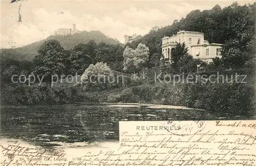 AK / Ansichtskarte Eisenach Thueringen Reutervilla mit Blick zur Wartburg Kat. Eisenach