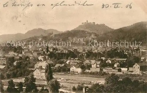 AK / Ansichtskarte Eisenach Thueringen Stadtpanorama mit Blick zur Wartburg Kat. Eisenach