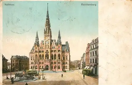 AK / Ansichtskarte Reichenberg Liberec Rathaus