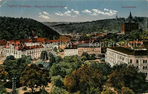 AK / Ansichtskarte Teplitz Schoenau Sudetenland Bad Kaiserin Elisabeth Bad Gymnasium Kat. Teplice