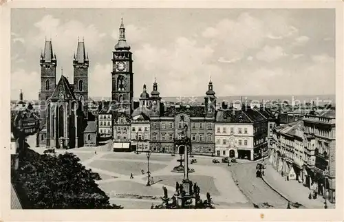 AK / Ansichtskarte Koeniggraetz Tschechien Grosser Ringplatz Kirche Kat. Hradec Kralove