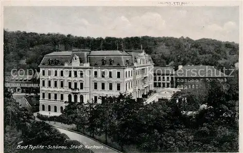 AK / Ansichtskarte Bad Teplitz Schoenau Sudetenland Staedtisches Kurhaus Kat. Teplice