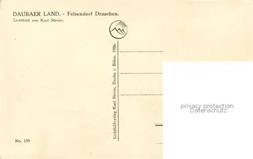 AK / Ansichtskarte Dauba Tschechien Daubaer Land Felsendorf Draschen Kat. Duba