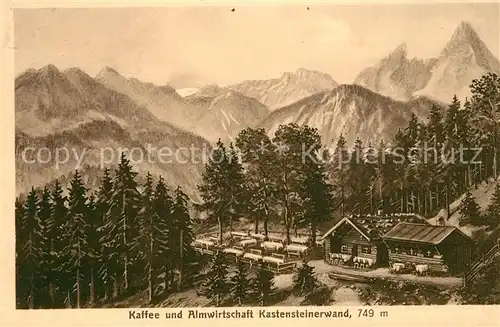 AK / Ansichtskarte Berchtesgaden Kaffee und Almwirtschaft Kastensteinerwand Kat. Berchtesgaden