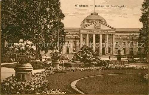 AK / Ansichtskarte Wiesbaden Kurhaus mit Park Kat. Wiesbaden